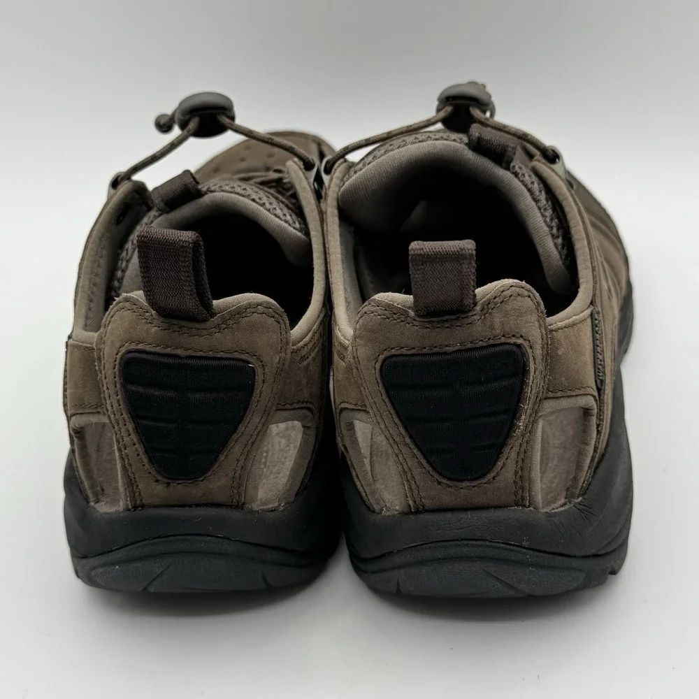 Teva Kimtah‎ Waterproof Leather Sandals Mens 8 Collapsible Heal Hiking Fishing